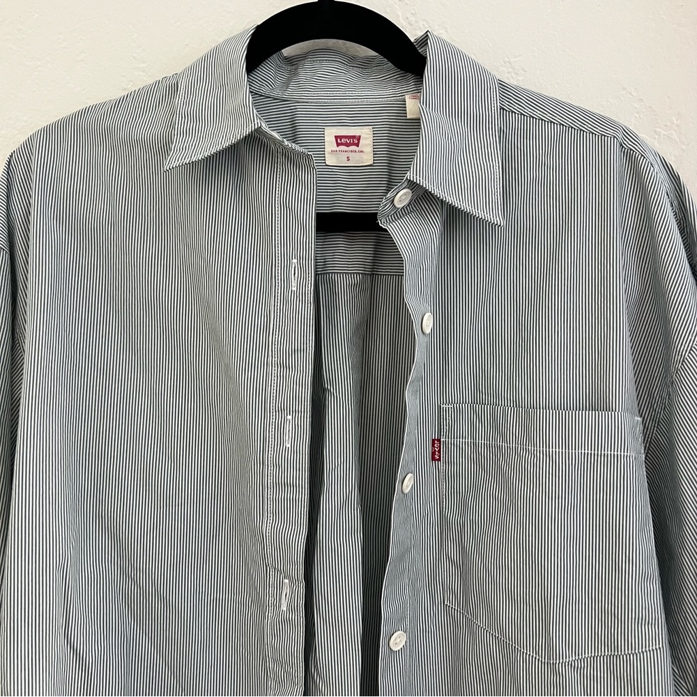 Levi's Striped Button Down Shirt Small - image 2